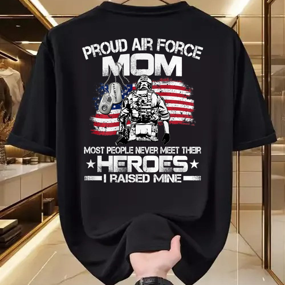 Gift for Mom Shirt, Funny Mom Unisex T-Shirt/Hoodie/Sweatshirt HLT00 - Proud Air Force Mom Air Force Graduation Mom USAF Heroes T-Shirt