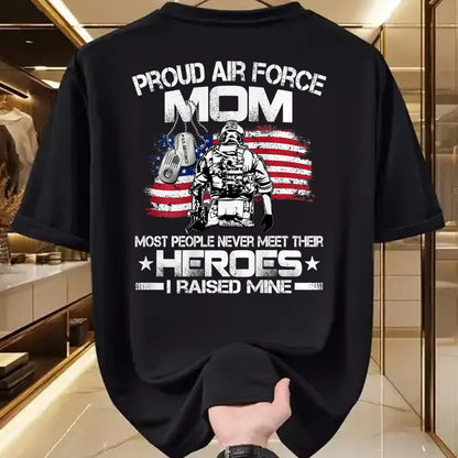 Gift for Mom Shirt, Funny Mom Unisex T-Shirt/Hoodie/Sweatshirt HLT00 - Proud Air Force Mom Air Force Graduation Mom USAF Heroes T-Shirt
