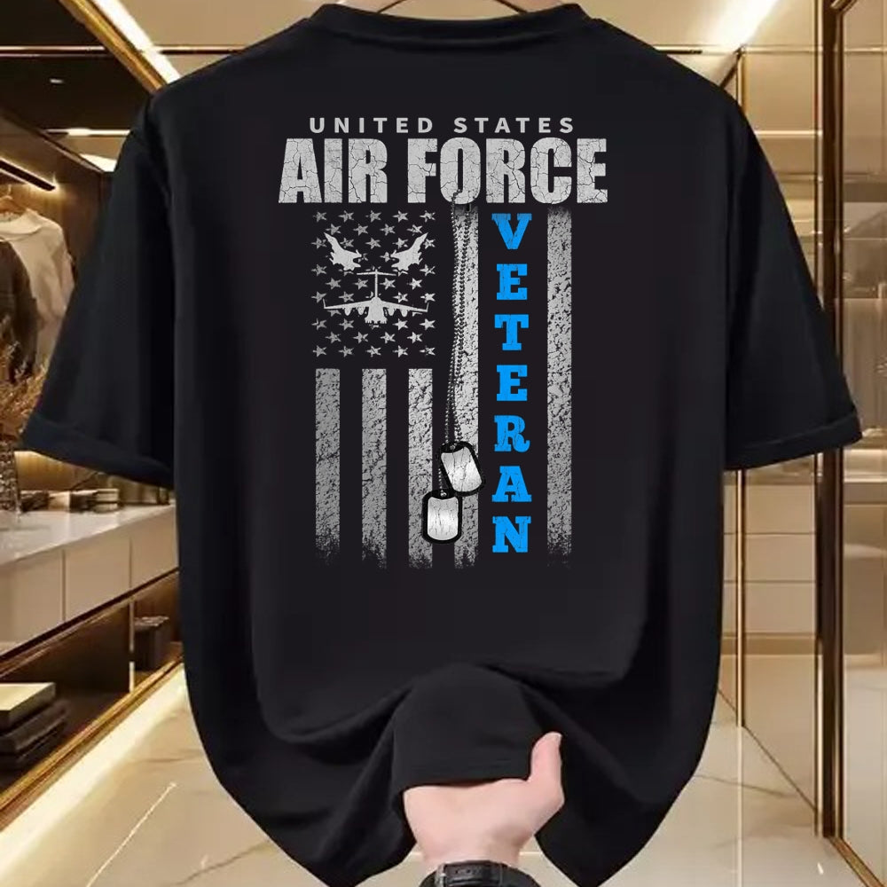 Proud Veteran Shirt, Funny Veteran UnisexT-Shirt/Hoodie/Sweatshirt HLT00 - Veteran of The US Air Force USA Flag Veterans T-Shirt