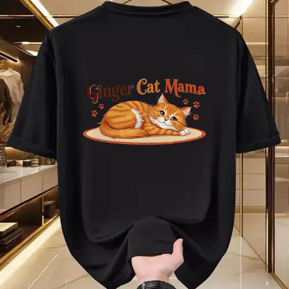 Cat Love Shirt, Funny Cat Lover Gift UnisexT-Shirt/Hoodie/Sweatshirt HLT00 - Ginger Cat Mama Ginger Mom lover Funny Gifts Cat Dad Cat Mom T-Shirt (1)