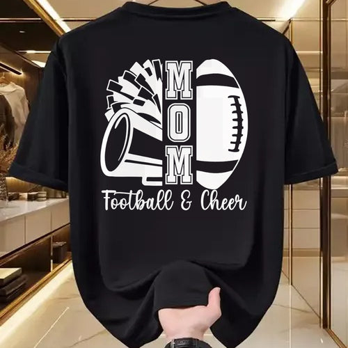 Gift for Mom Shirt, Funny Mom Unisex T-Shirt/Hoodie/Sweatshirt HLT00 - Mom Of Both Proud Football And Cheer Mom T-Shirt