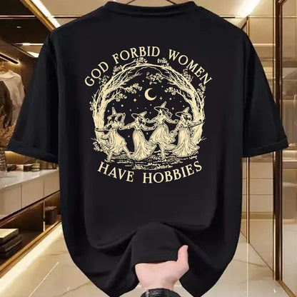 Best Thanksgiving Family Shirt , Funny Thanksgiving UnisexT-Shirt/Hoodie/Sweatshirt HLT00 - God Forbid Women Have Hobbies Funny Witchy Feminist T-Shirt