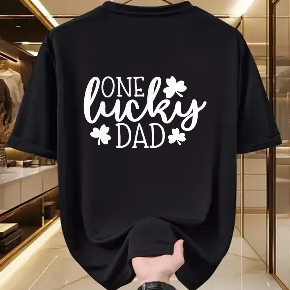 Gift for Dad Shirt, Funny Dad Unisex T-Shirt/Hoodie/Sweatshirt HLT00 – One Lucky Dad Shirt St Patricks Day Shirt Men Daddy T-Shirt
