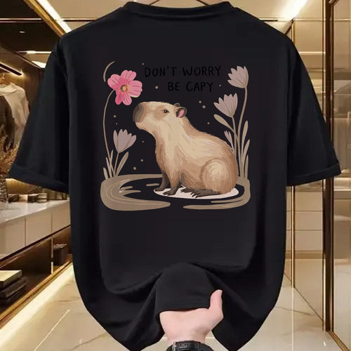 Cute Capybara Shirt, Funny Capybara Unisex T-Shirt/Hoodie/Sweatshirt HLT00 - Cute Dont Worry Be Capy Capybara Girls Boys Kids Youth Women T-Shirt