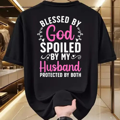 Best Wife Shirt, Wife and Husband Unisex T-Shirt/Hoodie/Sweatshirt HLT00 - Gift for wife T shirt, spoiled wife   Funny Spoiled Wife Art For Women Girls Husband Spoiled Wife Pr (5)
