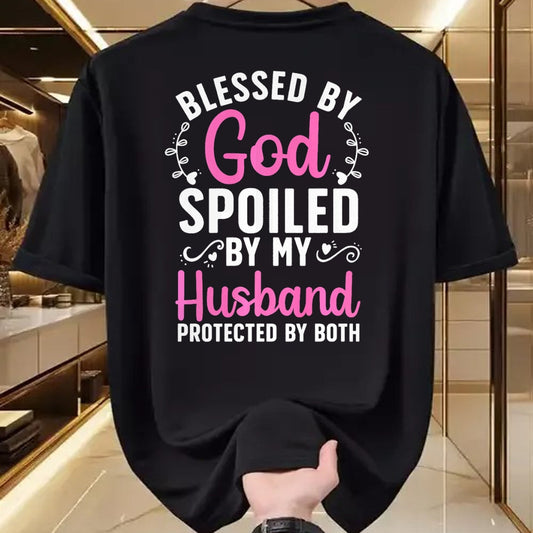 Best Wife Shirt, Wife and Husband Unisex T-Shirt/Hoodie/Sweatshirt HLT00 - Gift for wife T shirt, spoiled wife   Funny Spoiled Wife Art For Women Girls Husband Spoiled Wife Pr (5)