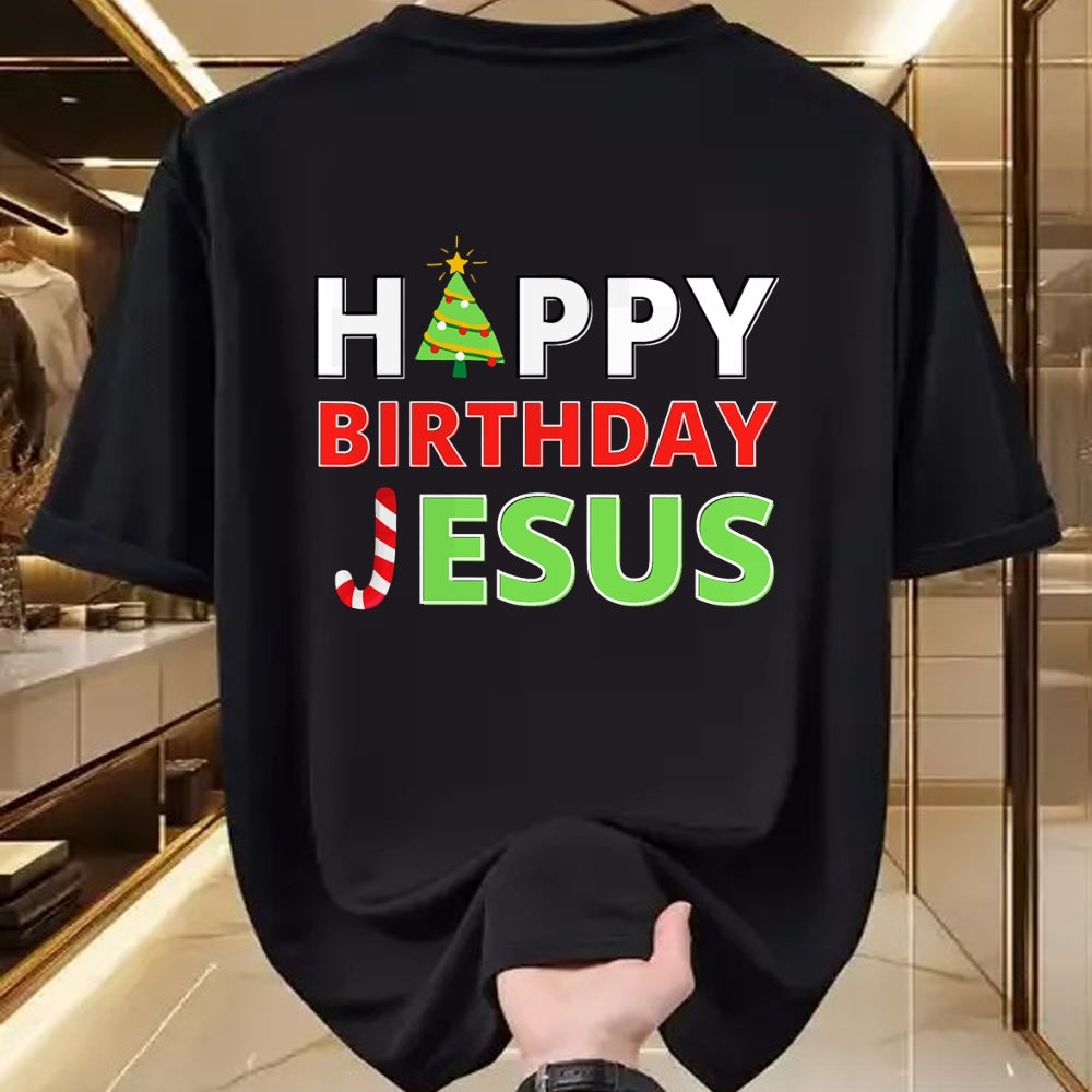 Christian Tee, Christian Faith Unisex T-Shirt/Hoodie/Sweatshirt HLT00 - Happy Birthday Jesus Funny Christian Christmas T-Shirt