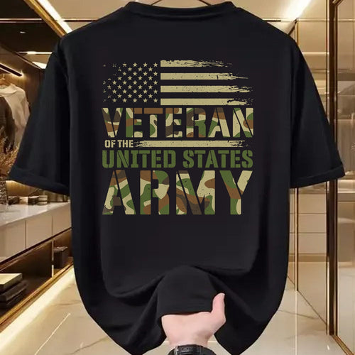 Proud Veteran Shirt, Funny Veteran UnisexT-Shirt/Hoodie/Sweatshirt HLT00 - Veteran of The United States Army Patriotic Camo Military T-Shirt