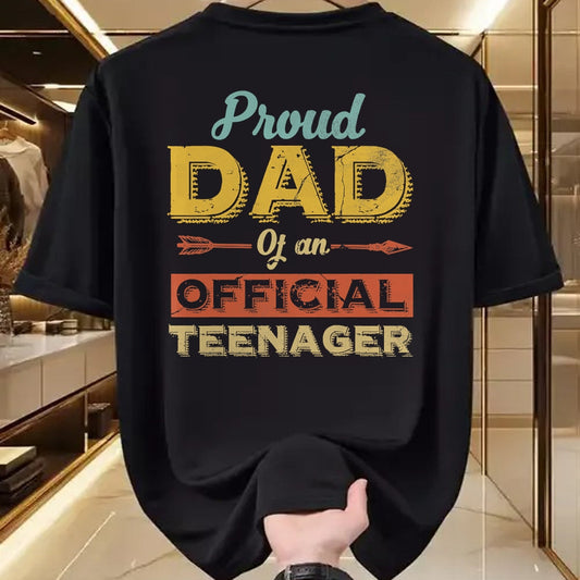 Gift for Dad Shirt, Funny Dad Unisex T-Shirt/Hoodie/Sweatshirt HLT00 – Proud Dad of an Official Teenager 13th Birthday Son Daughter T-Shirt