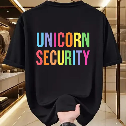 Gift for Mom Shirt, Funny Mom Unisex T-Shirt/Hoodie/Sweatshirt HLT00 - Halloween Dad Mom Daughter Adult Costume, Unicorn Security T-Shirt