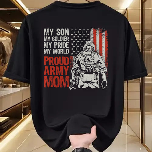 Gift for Mom Shirt, Funny Mom Unisex T-Shirt/Hoodie/Sweatshirt HLT00 - My Son My Soldier Hero Proud Army Mom US Military Mother T-Shirt