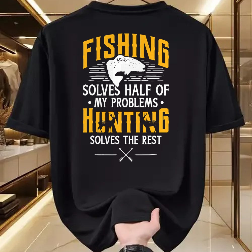 Funny Hunting Shirt, Gift For Hunting Lover Unisex T-Shirt/Hoodie/Sweatshirt HLT00 - Fishing & Hunting Solve My Problems - Funny Gift T-Shirt