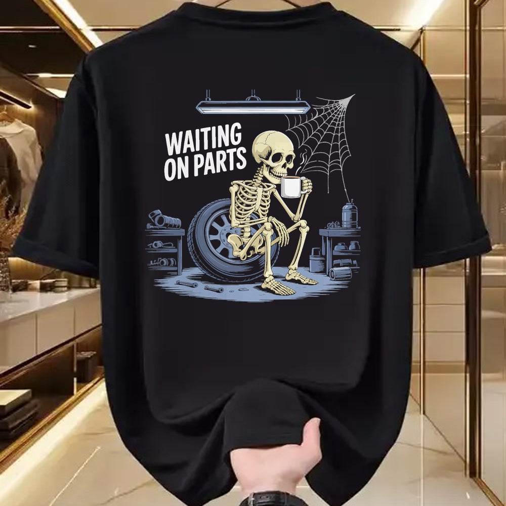 Best Mechanic Life Shirt, Funny Mechanic UnisexT-Shirt/Hoodie/Sweatshirt HLT00 - Funny Waiting On Parts Mechanic Skeleton Auto Repair Life T-Shirt