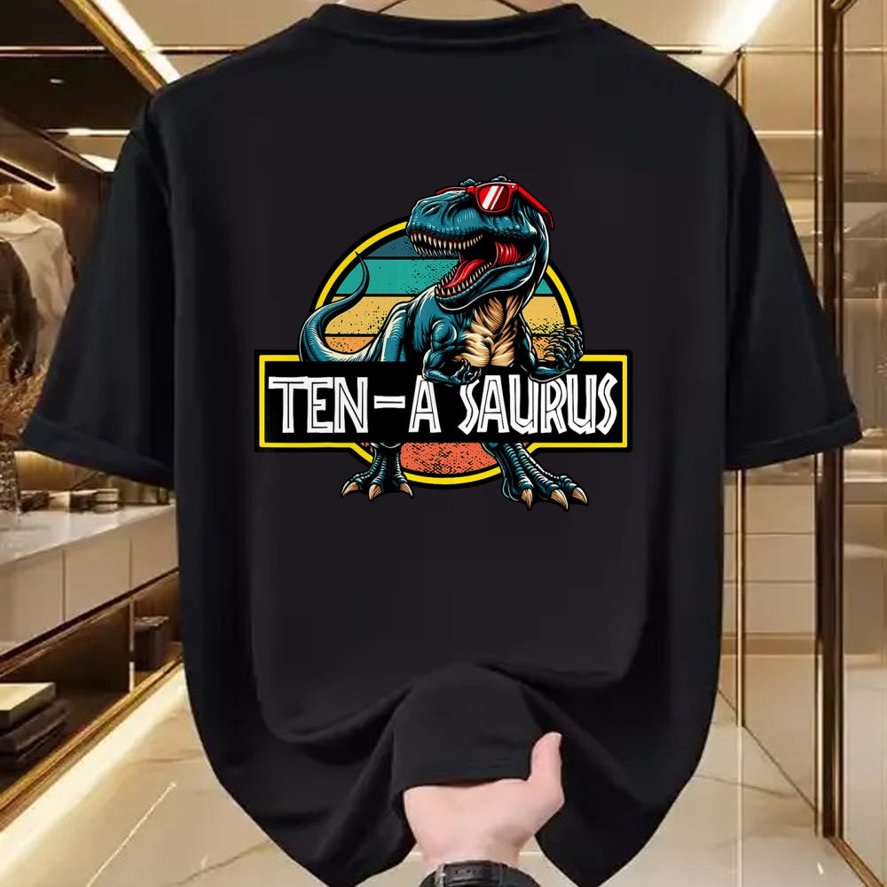 Best Dinosaur Lover Shirt, Funny Dinosaur UnisexT-Shirt/Hoodie/Sweatshirt HLT00 - Ten A Saurus T Rex Dinosaur Birthday Party 10 Year Old T-Shirt