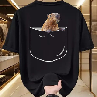 Cute Capybara Shirt, Funny Capybara Unisex T-Shirt/Hoodie/Sweatshirt HLT00 - Pocket Capybara Funny Capybara in Pocket Gift T-Shirt