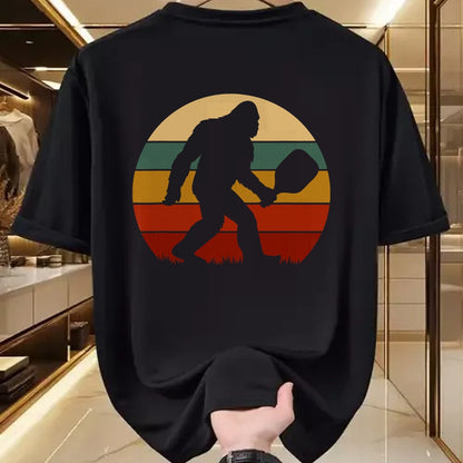 Funny Pickleball Shirt, Pickleball Lover Unisex T-Shirt/Hoodie/Sweatshirt HLT00 - Pickleball Bigfoot Retro Lovers Players Tee Men Women T-Shirt