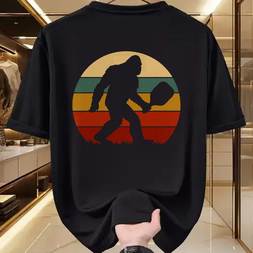Funny Pickleball Shirt, Pickleball Lover Unisex T-Shirt/Hoodie/Sweatshirt HLT00 - Pickleball Bigfoot Retro Lovers Players Tee Men Women T-Shirt