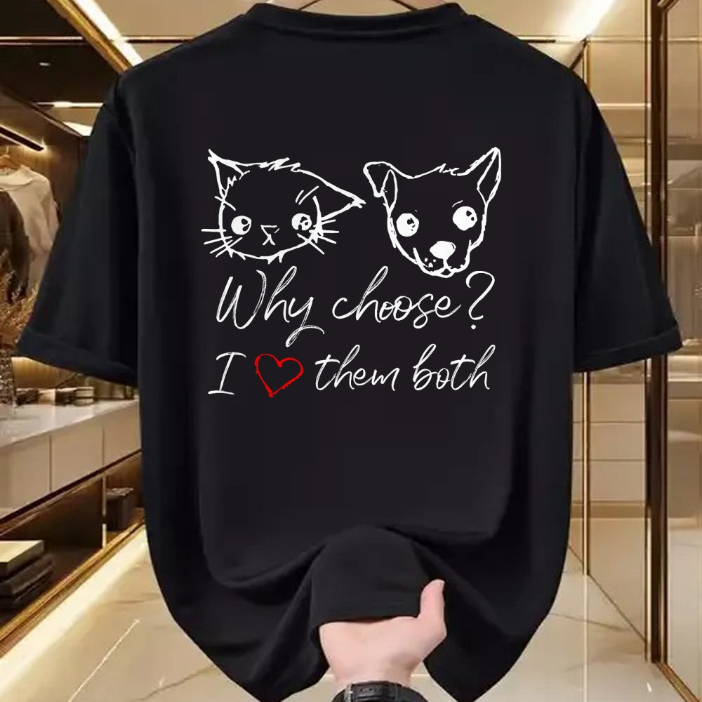 Cat Love Shirt, Funny Cat Lover Gift UnisexT-Shirt/Hoodie/Sweatshirt HLT00 - Cat and Dog Lover I Love Puppies and Kittens T-Shirt