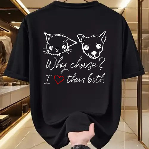 Cat Love Shirt, Funny Cat Lover Gift UnisexT-Shirt/Hoodie/Sweatshirt HLT00 - Cat and Dog Lover I Love Puppies and Kittens T-Shirt