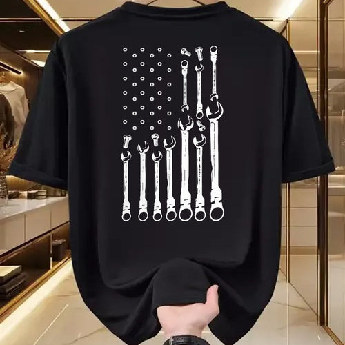 Best Mechanic Life Shirt, Funny Mechanic UnisexT-Shirt/Hoodie/Sweatshirt HLT00 - Mechanic Flag American Patriotic Flag Car Mechanic USA Flag T-Shirt