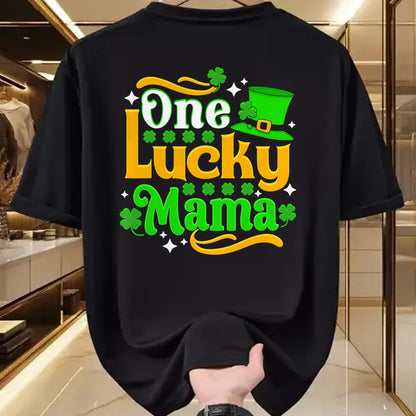 Gift for Mom Shirt, Funny Mom Unisex T-Shirt/Hoodie/Sweatshirt HLT00 - One Lucky Mama St Patricks Day Mom T-Shirt