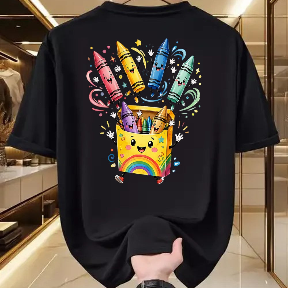 Best Student Shirt, Funny Back To School UnisexT-Shirt/Hoodie/Sweatshirt HLT00 - Cute Crayon Box Back to School Teacher Preschool Classroom T-Shirt
