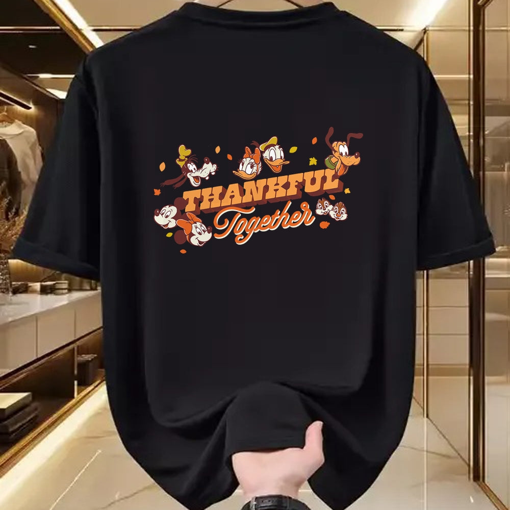Best Thanksgiving Family Shirt , Funny Thanksgiving UnisexT-Shirt/Hoodie/Sweatshirt HLT00 - Disney Mickey Mouse and Friends Fall Thankful Together T-Shirt