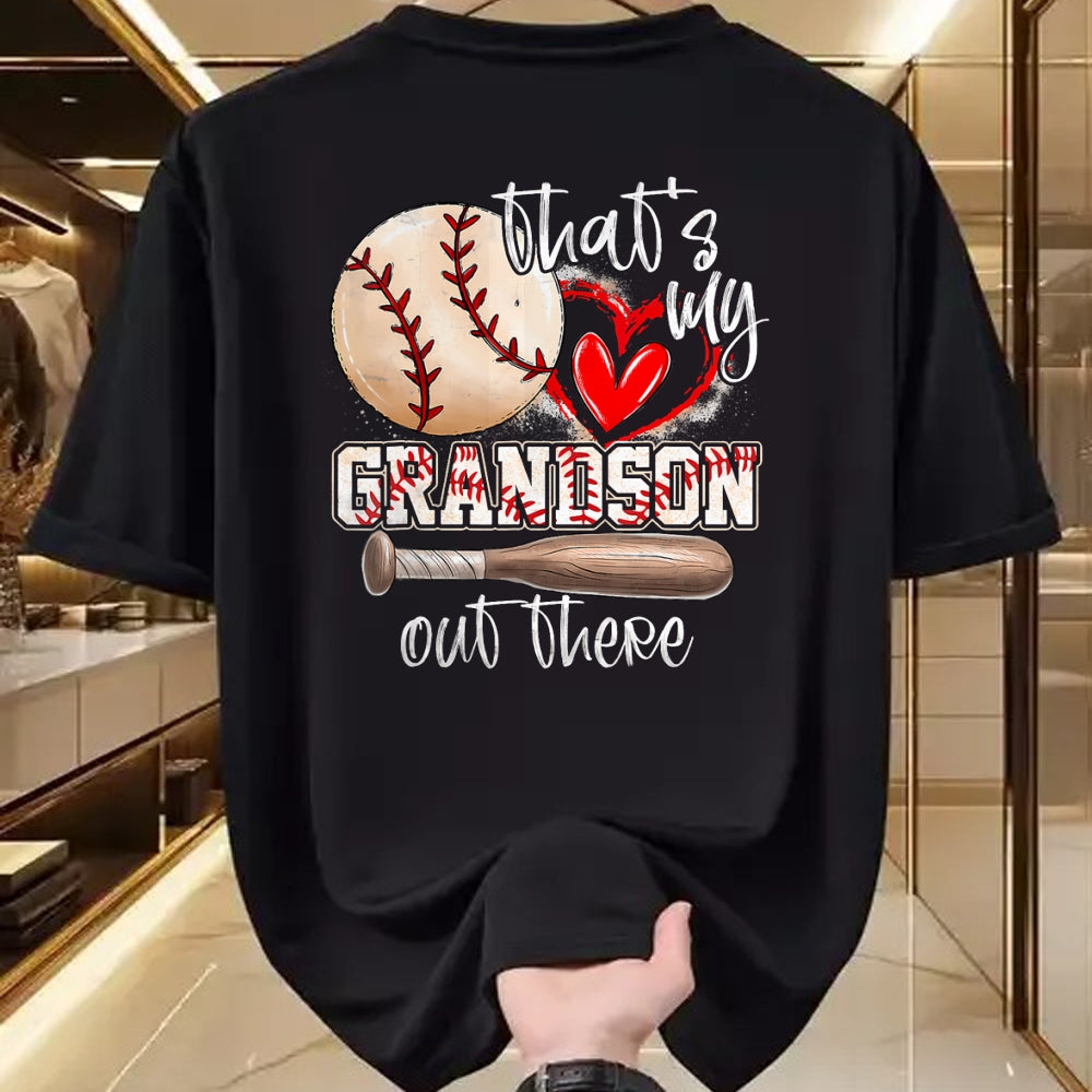 Best Grandma Shirt, Proud Grandma Unisex T-Shirt/Hoodie/Sweatshirt HLT00 - That'S My Grandson Out There Baseball Grandma Mothers Day T-Shirt