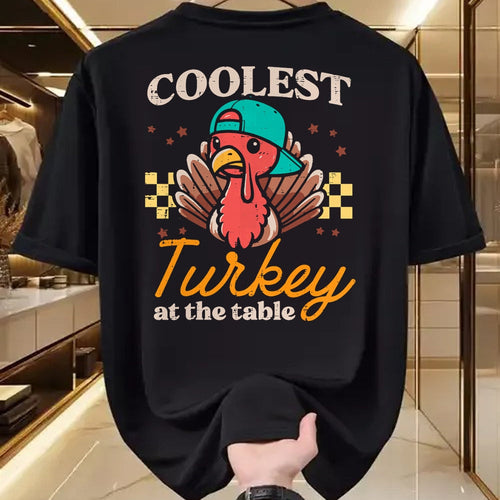 Best Thanksgiving Family Shirt , Funny Thanksgiving UnisexT-Shirt/Hoodie/Sweatshirt HLT00 - Thanksgiving Coolest Turkey At Table Boys Kids Toddler Youth T-Shirt
