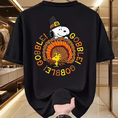 Best Thanksgiving Family Shirt , Funny Thanksgiving UnisexT-Shirt/Hoodie/Sweatshirt HLT00 - Peanuts Snoopy and Woodstock Thanksgiving Gobble T-Shirt