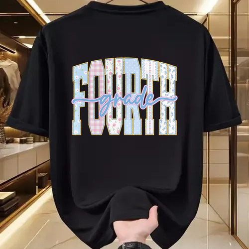 Best Teacher Shirt, Funny Teacher UnisexT-Shirt/Hoodie/Sweatshirt HLT00 - Preppy Fourth Grade Teacher 4th Grade Back to School Girls T-Shirt