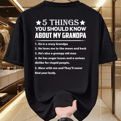 Best Grandpa Shirt, Proud Grandpa Unisex T-Shirt/Hoodie/Sweatshirt HLT00 - 5 Things You Know About My Grandpa He Is My Grandpa T-Shirt