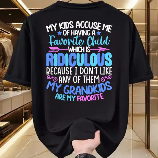 Best Grandma Shirt, Proud Grandma Unisex T-Shirt/Hoodie/Sweatshirt HLT00 - My Grandkids Are Favorite Funny Family Grandpa Grandma T-Shirt (1)
