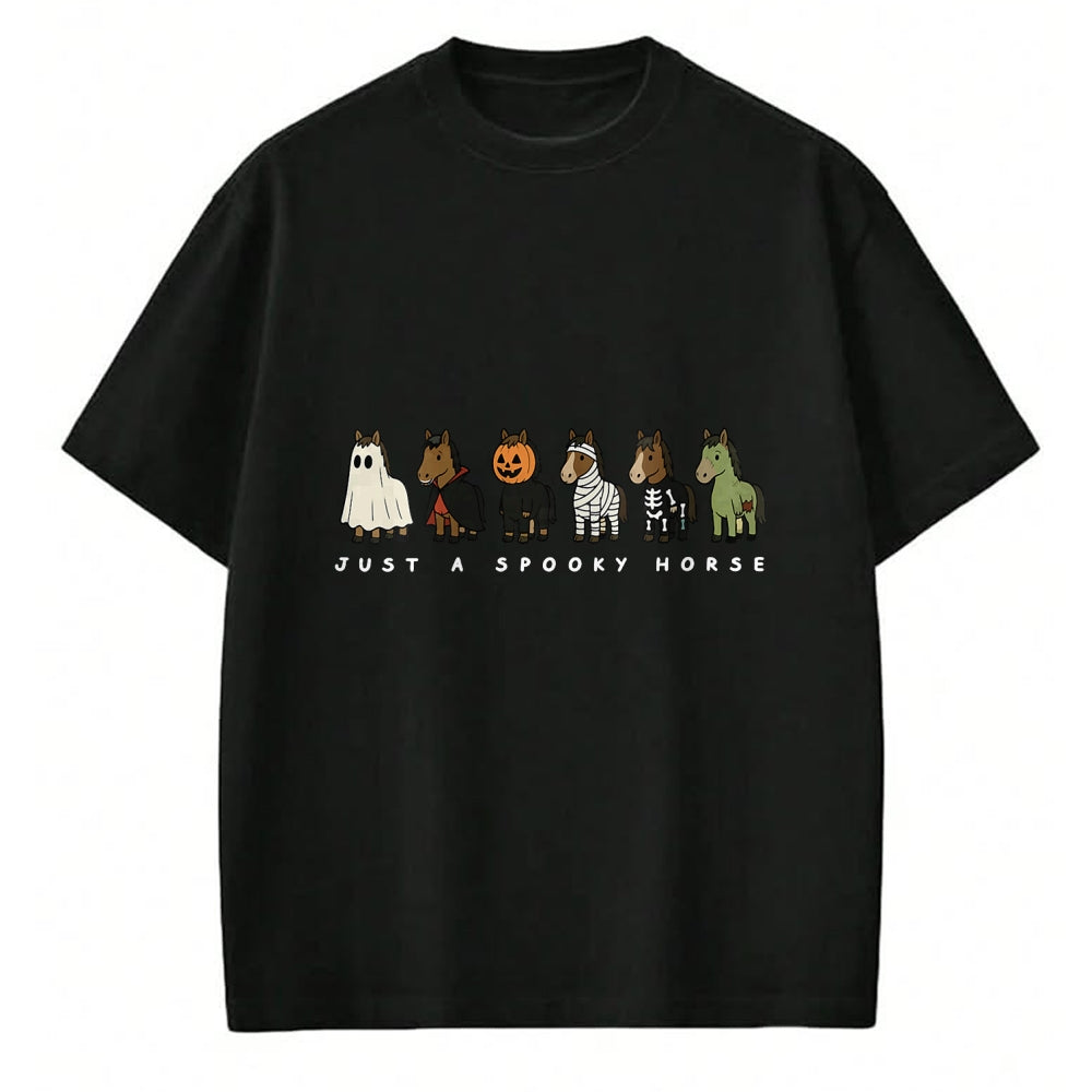 Best Horse Lover Shirt , Funny Horse UnisexT-Shirt/Hoodie/Sweatshirt HLT00 - Women_s Cute Funny Just A Spooky Horse Ghost Monsters Halloween V-Neck T-Shirt