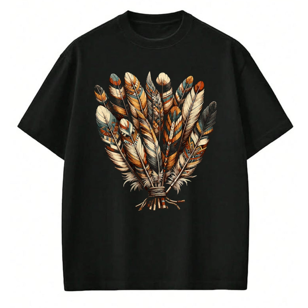 Native American T-Shirts, Vintage Native American Unisex T-Shirt/Hoodie/Sweatshirt HLT00 - Southwest Native American Indian Tribal Feather