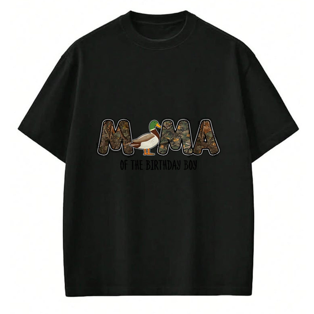 Gift for Mom Shirt, Funny Mom Unisex T-Shirt/Hoodie/Sweatshirt HLT00 - Mama Of The Birthday Boy One Lucky Duck 1st Birthday party T-Shirt