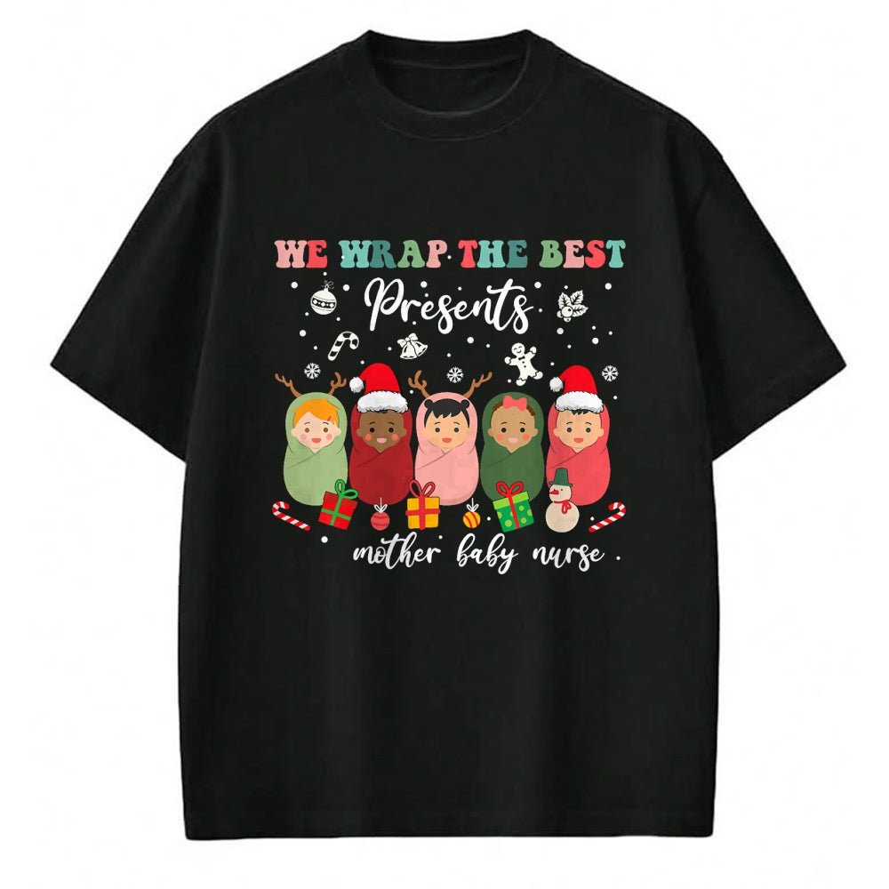 Funny Nurse Shirt, Nurse Unisex T-Shirt/Hoodie/Sweatshirt HLT00 - Mother Baby Nurse Christmas Mom Baby Nursing Groovy T-Shirt (2) (Copy)