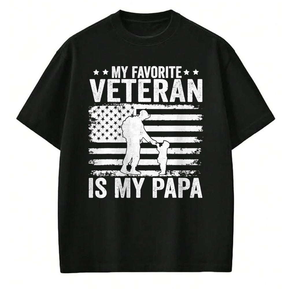 Proud Veteran Shirt, Funny Veteran UnisexT-Shirt/Hoodie/Sweatshirt HLT00 - Veterans Day Military My Favorite Veteran Is My Papa Kids T-Shirt