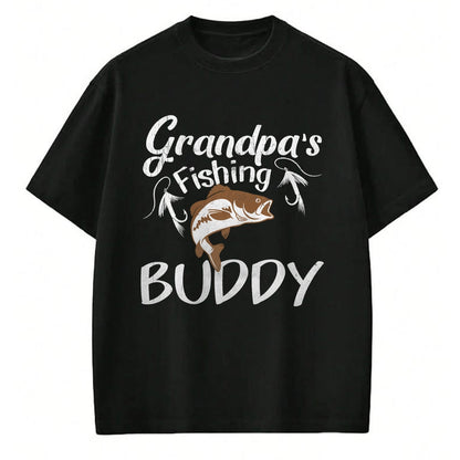Best Grandpa Shirt, Proud Grandpa Unisex T-Shirt/Hoodie/Sweatshirt HLT00 - Grandpa's Fishing Buddy Grandson Granddaughter T-Shirt