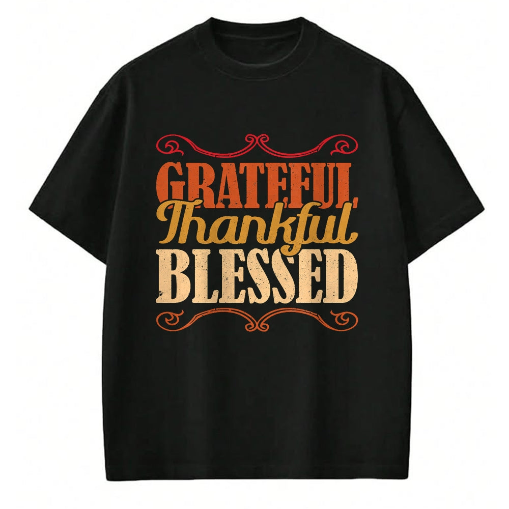Best Thanksgiving Family Shirt , Funny Thanksgiving UnisexT-Shirt/Hoodie/Sweatshirt HLT00 - Grateful Thankful Blessed Thanksgiving T-Shirt