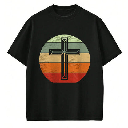 Christian Tee, Christian Faith Unisex T-Shirt/Hoodie/Sweatshirt HLT00 - Jesus Retro Cross Christ God Faith Religious Christian Gift T-Shirt