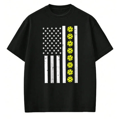 Funny Pickleball Shirt, Pickleball Lover Unisex T-Shirt/Hoodie/Sweatshirt HLT00 - Pickle Ball US Flag Pickleball Patriotic Men Women Kids Boys T-Shirt