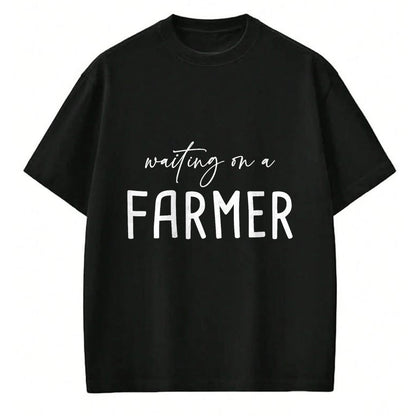 Best Farmer Life Shirt, Funny Farmer UnisexT-Shirt/Hoodie/Sweatshirt HLT00 - Waiting On A Farmer, Funny Farmer Wife T-Shirt