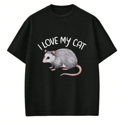 Cat Love Shirt, Funny Cat Lover Gift UnisexT-Shirt/Hoodie/Sweatshirt HLT00 - I Love My Cat Opossum T-Shirt, Men, Purple Heather, X-Large