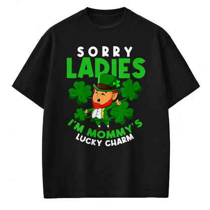 Gift for Mom Shirt, Funny Mom Unisex T-Shirt/Hoodie/Sweatshirt HLT00 - Mommys Lucky Charm Mom St Patricks Day Leprechaun Toddler T-Shirt
