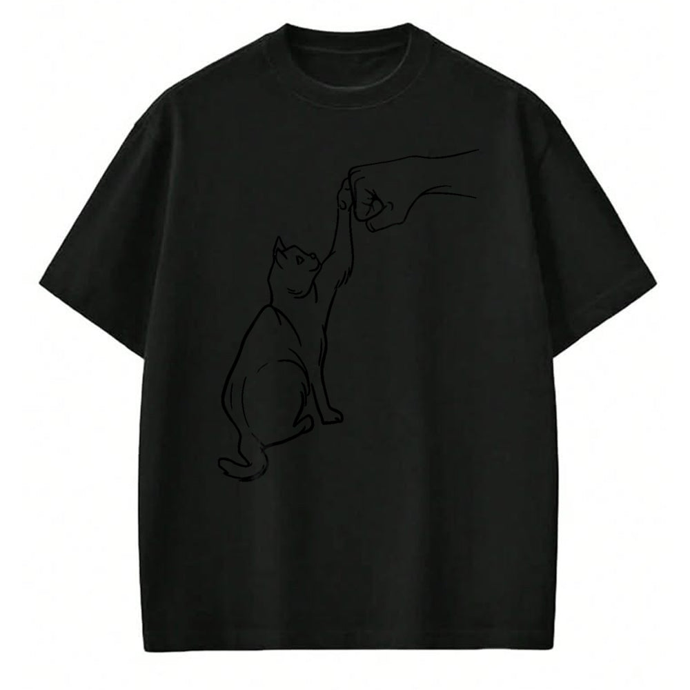Cat Love Shirt, Funny Cat Lover Gift UnisexT-Shirt/Hoodie/Sweatshirt HLT00 - Funny Cat Best Friend Fist Bump Cat Lover T-Shirt (2)