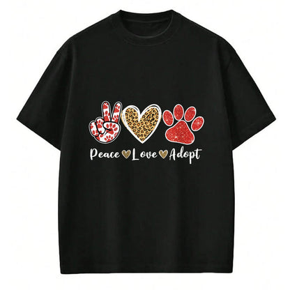 Cat Love Shirt, Funny Cat Lover Gift UnisexT-Shirt/Hoodie/Sweatshirt HLT00 - Ki Peace Love Rescue Adopt Dog Cat Lover Costume Puppy Mom T-Shirt