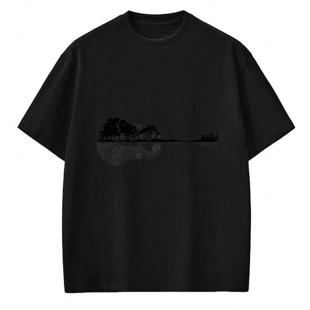 Guitar Lover Shirt, Funny Guitar UnisexT-Shirt/Hoodie/Sweatshirt HLT00 - Acoustic Guitar Nature Forest Music Bass Guitarist Men Women T-Shirt