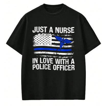 Funny Nurse Shirt, Nurse Unisex T-Shirt/Hoodie/Sweatshirt HLT00 - Nurse In Love Police Officer Wife Nurse Police Wife Nurse T-Shirt