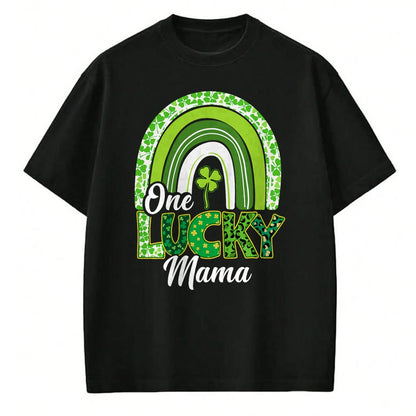 Gift for Mom Shirt, Funny Mom Unisex T-Shirt/Hoodie/Sweatshirt HLT00 - One Lucky Mama St Patrick's Day Mom Shamrock Mother_s Day T-Shirt